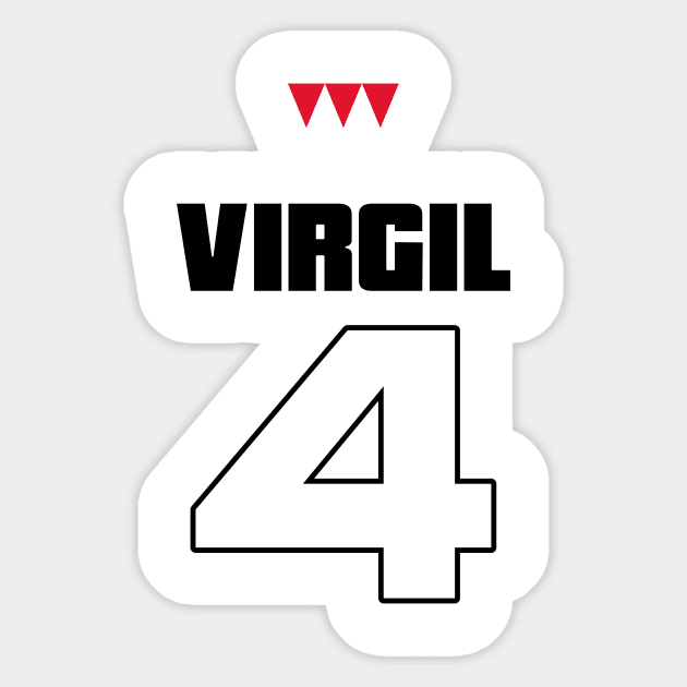 Liverpool Virgil Van Dijk 4 Sticker by CazzApparel